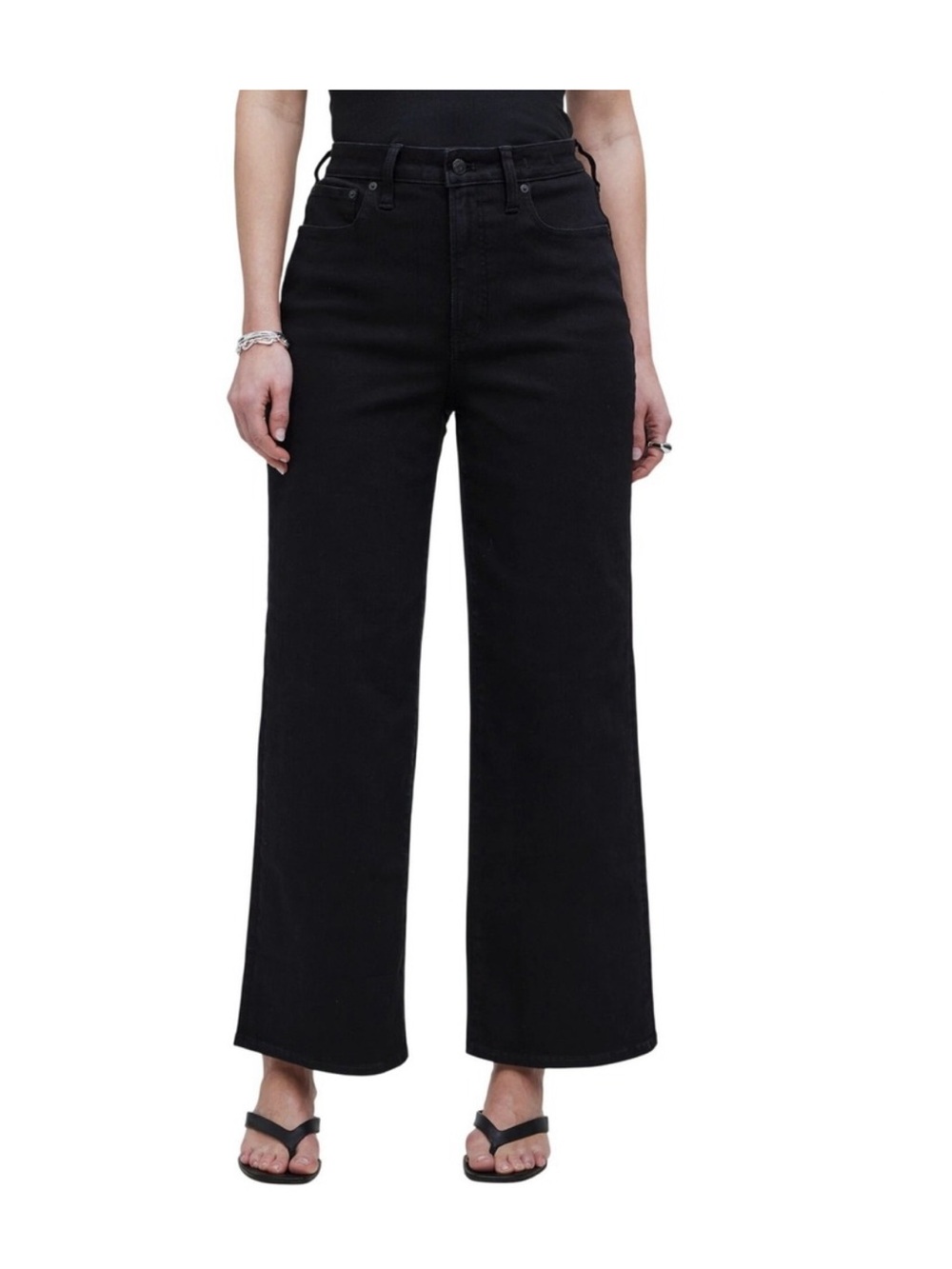 Madewell The Curvy Perfect Vintage Wide Leg Jeans Size 29 Black